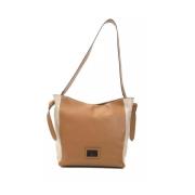 Elegante Leren Schoudertas Pompei Donatella , Brown , Dames