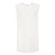 Elegant V-neck Top TotêMe , White , Dames