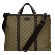 Pre-owned Canvas gucci-bags Gucci Vintage , Beige , Dames