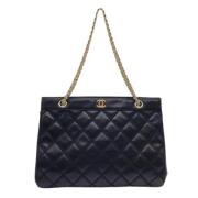 Pre-owned Leather totes Chanel Vintage , Black , Dames