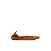 Suede Ballet Flats Lanvin , Brown , Dames