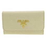 Pre-owned Leather key-holders Prada Vintage , Beige , Dames