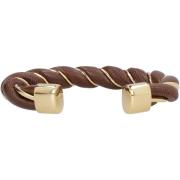 Zilveren Leren Armband Bottega Veneta , Brown , Dames