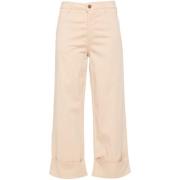 Beige Katoenen Capri Broek D.Exterior , Beige , Dames