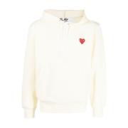 Wit Ivory Play Sweatshirt Comme des Garçons Play , White , Heren