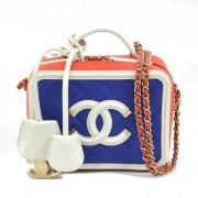 Pre-owned Leather shoulder-bags Chanel Vintage , Blue , Dames