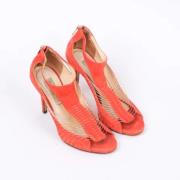 Pre-owned Suede heels Jimmy Choo Pre-owned , Red , Dames