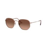 Hexagonale zonnebril in koperbruin Ray-Ban , Pink , Unisex