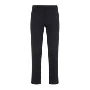 Klassieke Donkerblauwe Broek Max Mara , Black , Dames