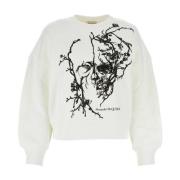 Witte katoenen sweatshirt Alexander McQueen , White , Dames