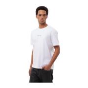 T-shirt Slim White Filling Pieces , White , Heren