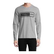 Logo T-shirt - Grijs, Lange Mouw Cerruti 1881 , Gray , Heren