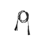 Gevlochten leren riem met monogramgesp Max Mara , Black , Dames