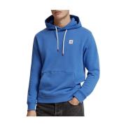 Hoodie - Blauw Rechte Pasvorm Scotch & Soda , Blue , Heren