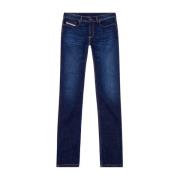 Blauwe Skinny Jeans Katoen Elastaan Diesel , Blue , Heren