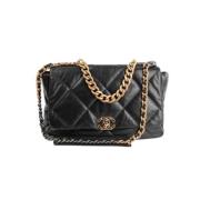 Pre-owned Leather chanel-bags Chanel Vintage , Black , Dames