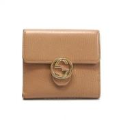 Pre-owned Fabric wallets Gucci Vintage , Beige , Dames