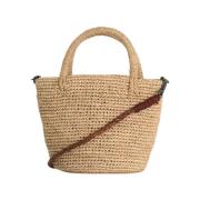 Handgemaakte Raphia Gehaakte Tas Ibeliv , Beige , Dames