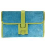 Pre-owned Fabric clutches Hermès Vintage , Blue , Dames