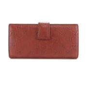 Pre-owned Leather wallets Gucci Vintage , Red , Dames