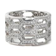 Pre-owned White Gold rings Bvlgari Vintage , Gray , Dames