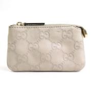 Pre-owned Leather wallets Gucci Vintage , White , Dames