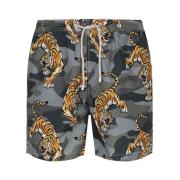 Tijgerprint Zwemshorts Multigrijs MC2 Saint Barth , Multicolor , Heren