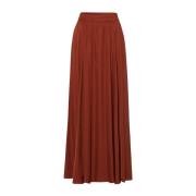 Maxi Rok Naia Acetaat Elastische Taille IVY OAK , Red , Dames