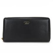 Pre-owned Leather wallets Gucci Vintage , Black , Dames