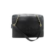 Pre-owned Leather shoulder-bags Chanel Vintage , Black , Dames