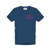 Portofino Ibiza Party Animal Geborduurd T-shirt MC2 Saint Barth , Blue...