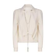 Beige Shirt met Italiaanse Kraag Guess , Beige , Dames