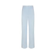 Blauwe Viscosebroek Gekreukeld Effect Max Mara , Blue , Dames