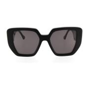 Rechthoekige frame zonnebril Gucci , Black , Dames