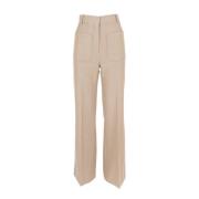 Elegante Alina Trouser voor vrouwen Victoria Beckham , Brown , Dames