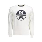 Elegant wit rond hals sweatshirt North Sails , White , Heren