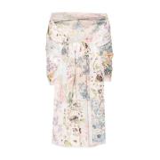 Patchwork Bloemenprint Katoenen Jurk Zimmermann , Multicolor , Dames