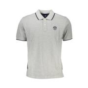 Grijze Katoenen Polo Shirt met Korte Mouwen North Sails , Gray , Heren