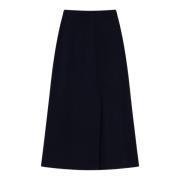 Merino Wool Midi Skirt Aeron , Blue , Dames