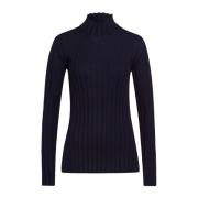 Merino Wool Turtle Neck Jumper IVY OAK , Blue , Dames