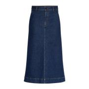 Denim Rok met Zakken IVY OAK , Blue , Dames