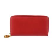 Pre-owned Leather wallets Gucci Vintage , Red , Dames