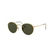 Ronde Metalen Zonnebril in Goud/Groen Ray-Ban , Yellow , Heren