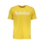 Organische Logo Print T-shirt Timberland , Yellow , Heren