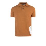 Bruine Polo Shirt met Knoopsluiting Amaránto , Brown , Heren