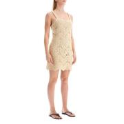 Gehaakte Herfst Mini Jurk By Herenne Birger , Beige , Dames