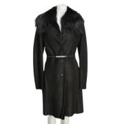 Pre-owned Leather outerwear Gucci Vintage , Black , Dames