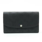 Pre-owned Leather wallets Louis Vuitton Vintage , Black , Dames