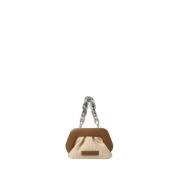 Eco Fabric Clutch Tas Karamel THEMOIRè , Beige , Dames