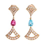 Pre-owned Rose Gold earrings Bvlgari Vintage , Pink , Dames